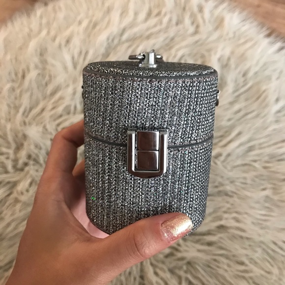 Handbags - Cylindrical crossbody Glitter Bag